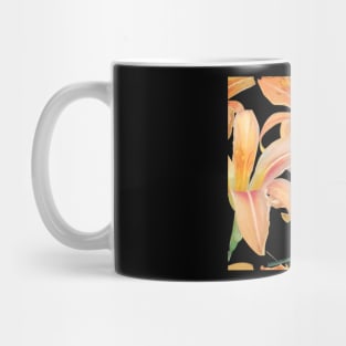 Tiger Lilies on Black Mug